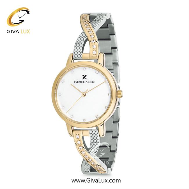 ساعت مچی اورجینال زنانه دنیل کلین طلایی | طلایی-نقره ای| سفید| کد رفرنس DK12043-5