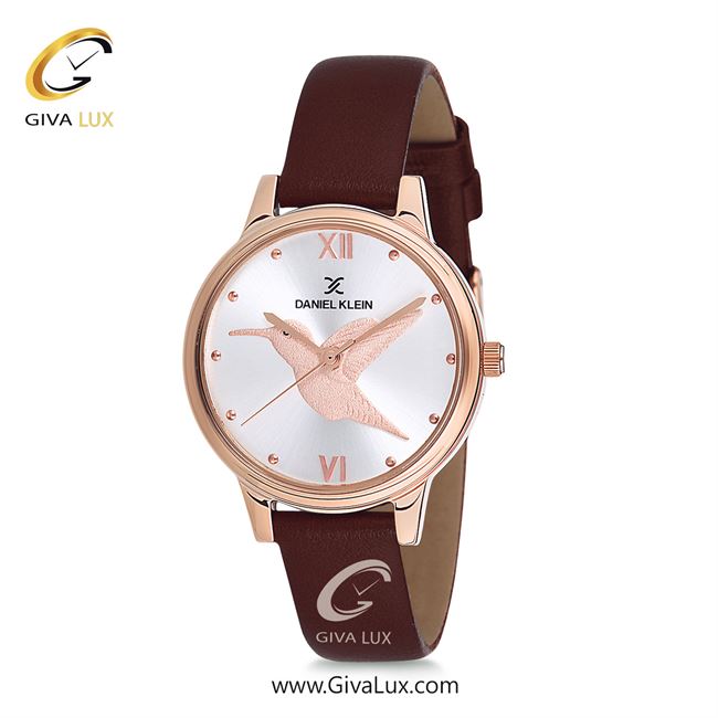 ساعت مچی اورجینال زنانه دنیل کلین رزگلد | قهوه ای| رزگلد-نقره ای-گلدار/طرحدار| کد رفرنس DK12045-2