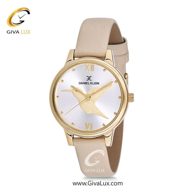 ساعت مچی اورجینال زنانه دنیل کلین طلایی | کرم| گلدار/طرحدار-طلایی-نقره ای| کد رفرنس DK12045-4