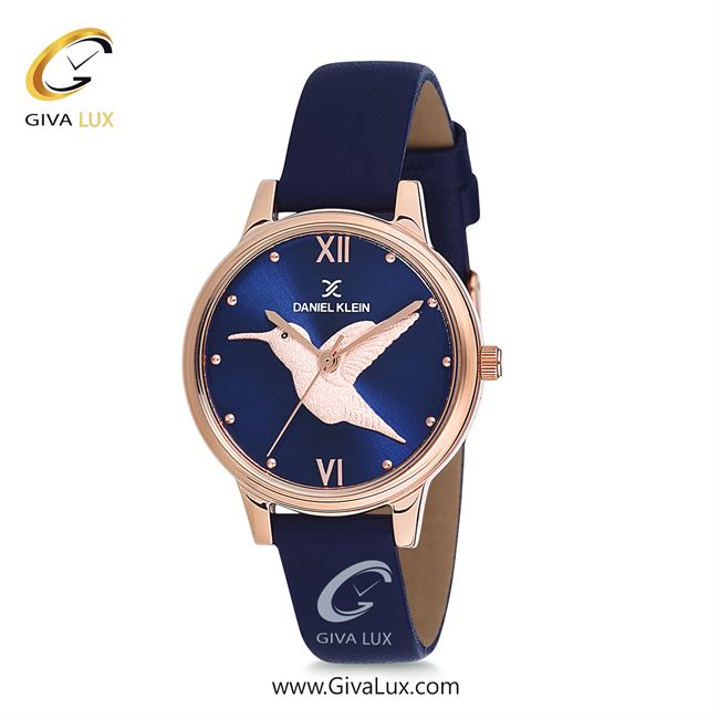 ساعت مچی اورجینال زنانه دنیل کلین رزگلد | سرمه ای| سرمه ای-رزگلد-گلدار/طرحدار| کد رفرنس DK12045-6