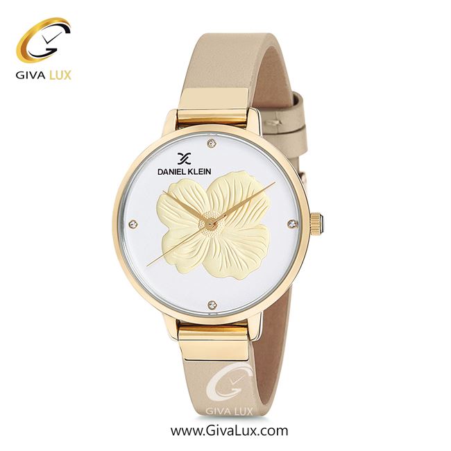 ساعت مچی اورجینال زنانه دنیل کلین طلایی | کرم| نقره ای-طلایی-گلدار/طرحدار| کد رفرنس DK12047-3