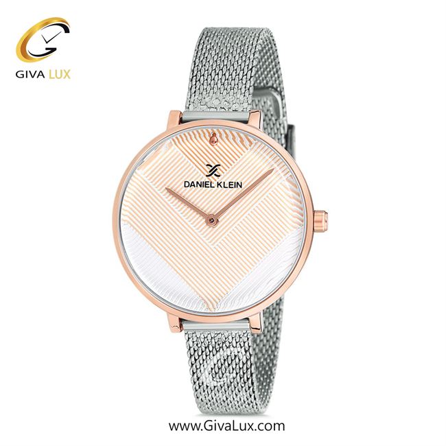 ساعت مچی اورجینال زنانه دنیل کلین رزگلد | نقره ای| نقره ای-رزگلد-گلدار/طرحدار| کد رفرنس DK12049-4