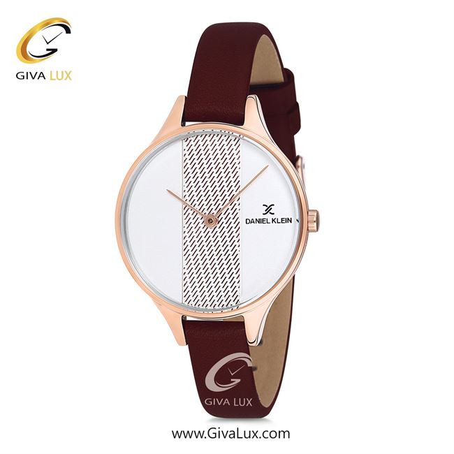 ساعت مچی اورجینال زنانه دنیل کلین رزگلد | قهوه ای| گلدار/طرحدار-نقره ای| کد رفرنس DK12050-3