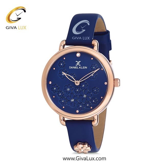 ساعت مچی اورجینال زنانه دنیل کلین رزگلد | سرمه ای| گلدار/طرحدار-سرمه ای| کد رفرنس DK12055-2
