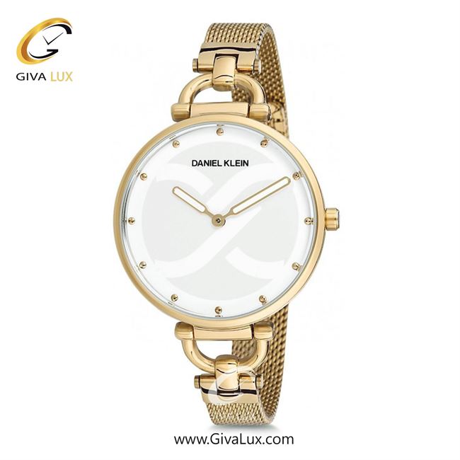 ساعت مچی اورجینال زنانه دنیل کلین طلایی | طلایی| گلدار/طرحدار-نقره ای| کد رفرنس DK12064-3