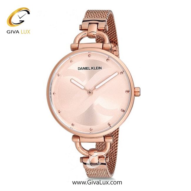 ساعت مچی اورجینال زنانه دنیل کلین رزگلد | رزگلد| رزگلد-گلدار/طرحدار| کد رفرنس DK12064-4