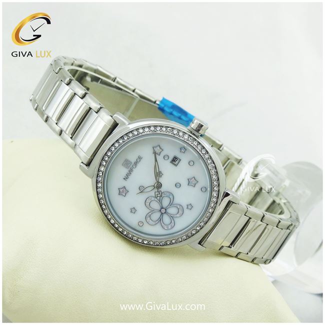 ساعت مچی اورجینال زنانه ناوی فورس|Naviforce|نوی فورس|نیوی فورس نقره ای | نقره ای| سفید| کد رفرنس NF5016L