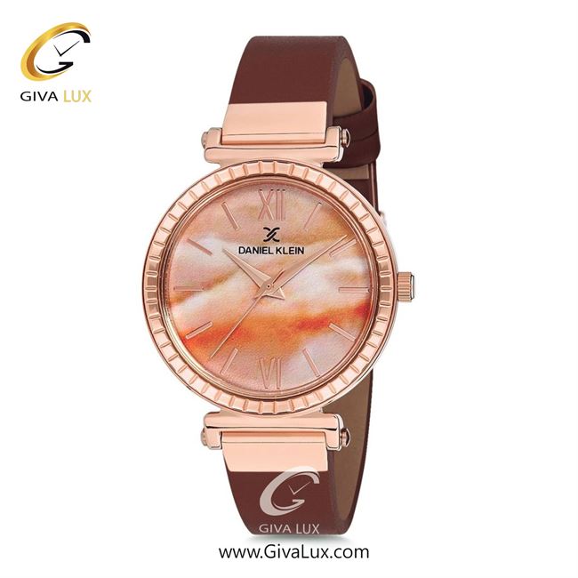 ساعت مچی اورجینال زنانه دنیل کلین رزگلد | قهوه ای| رزگلد| کد رفرنس DK12071-2