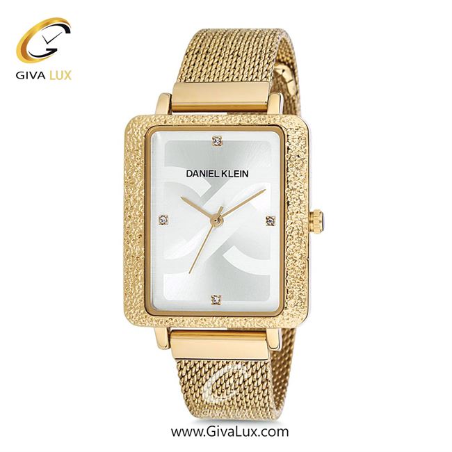 ساعت مچی اورجینال زنانه دنیل کلین طلایی | طلایی| گلدار/طرحدار-نقره ای| کد رفرنس DK12072-3