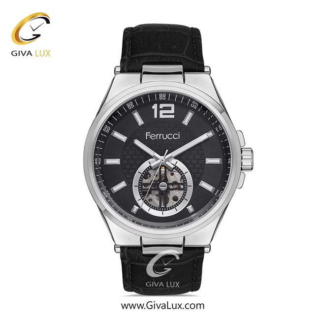 ساعت مچی اورجینال مردانه فروچی Ferrucci نقره ای | مشکی| مشکی| کد رفرنس fcf.12072FK.01