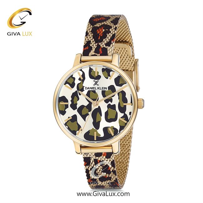 ساعت مچی اورجینال زنانه دنیل کلین طلایی | طلایی| گلدار/طرحدار-طلایی| کد رفرنس DK12074-2