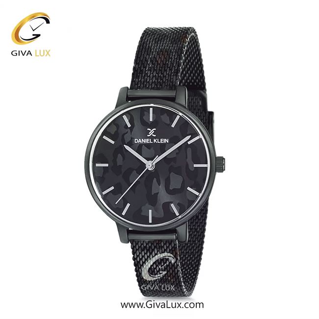 ساعت مچی اورجینال زنانه دنیل کلین مشکی | مشکی| مشکی-گلدار/طرحدار| کد رفرنس DK12074-5