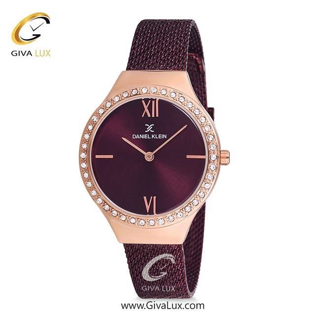 ساعت مچی اورجینال زنانه دنیل کلین رزگلد | زرشکی| زرشکی| کد رفرنس DK12075-5