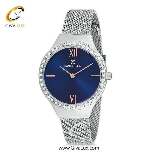 ساعت مچی اورجینال زنانه دنیل کلین نقره ای | نقره ای| سرمه ای| کد رفرنس DK12075-6