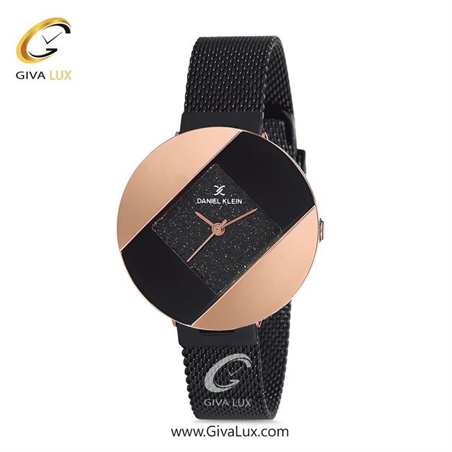 ساعت مچی اورجینال زنانه دنیل کلین رزگلد | مشکی| رزگلد-مشکی| کد رفرنس DK12077-3