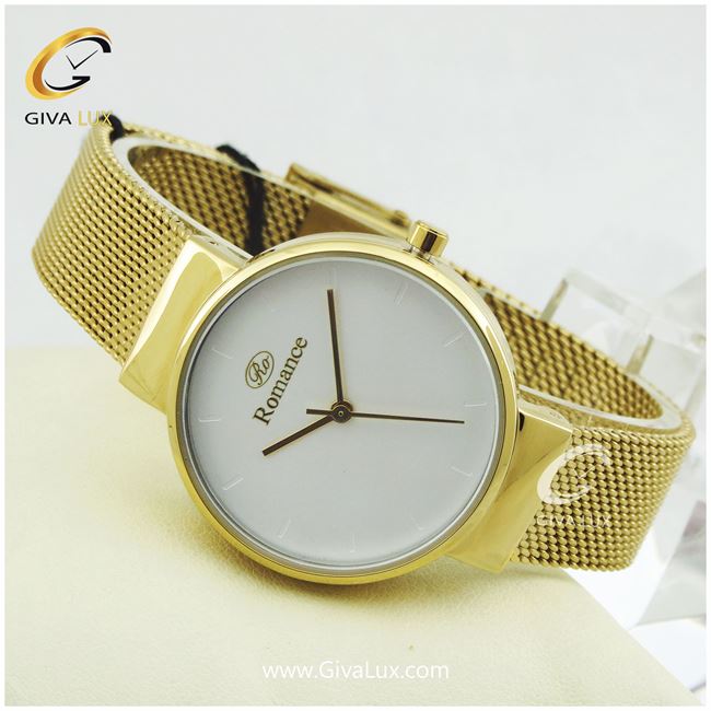 ساعت مچی اورجینال زنانه رومنس طلایی | طلایی| سفید صدفی| کد رفرنس R5003F