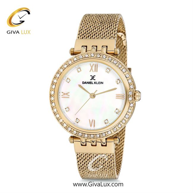 ساعت مچی اورجینال زنانه دنیل کلین طلایی | طلایی| سفید-هفت رنگ| کد رفرنس DK12078-3