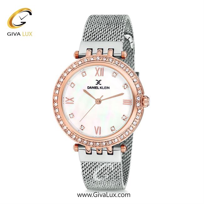 ساعت مچی اورجینال زنانه دنیل کلین رزگلد | نقره ای| هفت رنگ-سفید| کد رفرنس DK12078-4