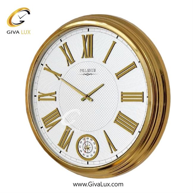 ساعت دیواری اورجینال پالادیوم آلیاژ فلزی طلایی| کد رفرنس 1209