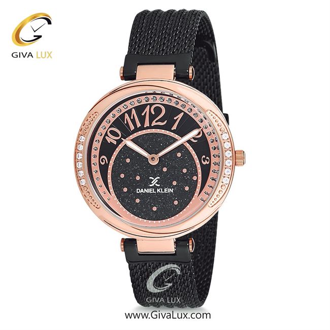 ساعت مچی اورجینال زنانه دنیل کلین رزگلد | مشکی| رزگلد-مشکی| کد رفرنس DK12094-4