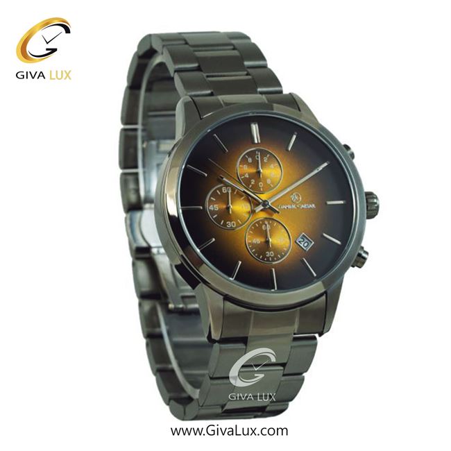 ساعت مچی اورجینال مردانه دنیل سزار سه موتوره کرنوگراف تیتانیوم | تیتانیوم(زغالی)| قهوه ای-مشکی| کد رفرنس DC-1210