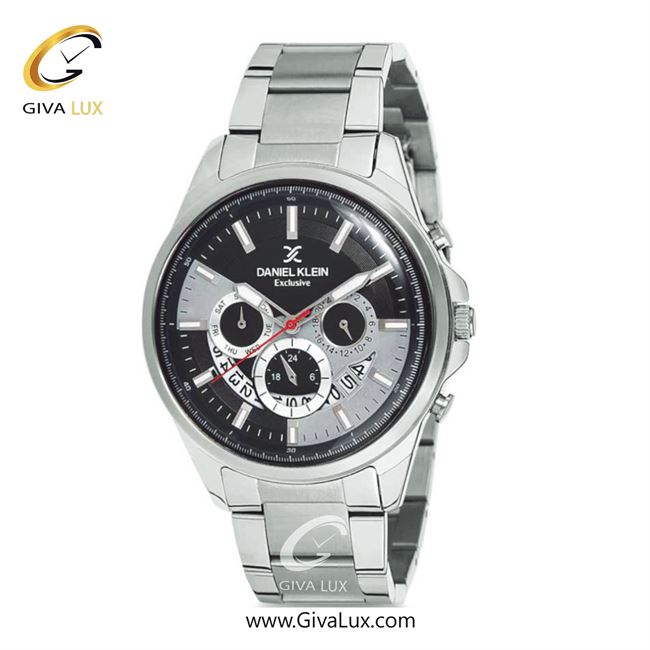 ساعت مچی اورجینال مردانه دنیل کلین سه موتوره فول تایم نقره ای | نقره ای| مشکی-طوسی| کد رفرنس DK12110-1