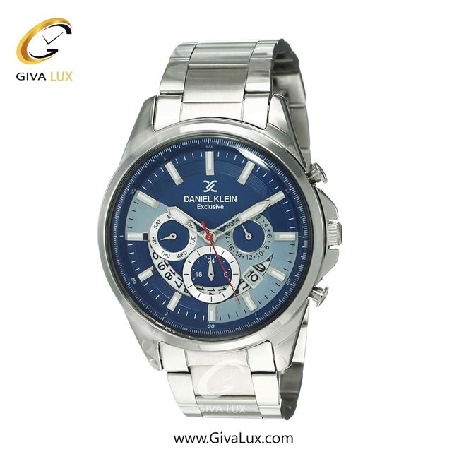 ساعت مچی اورجینال مردانه دنیل کلین سه موتوره فول تایم نقره ای | نقره ای| سرمه ای-آبی| کد رفرنس DK12110-5