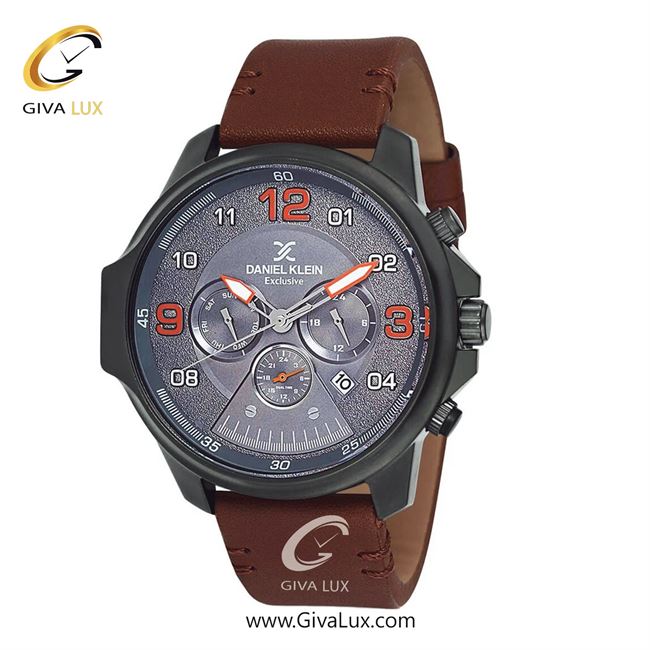 ساعت مچی اورجینال مردانه دنیل کلین سه موتوره فول تایم مشکی | قهوه ای| دودی|تیتانیوم| کد رفرنس DK12117-5