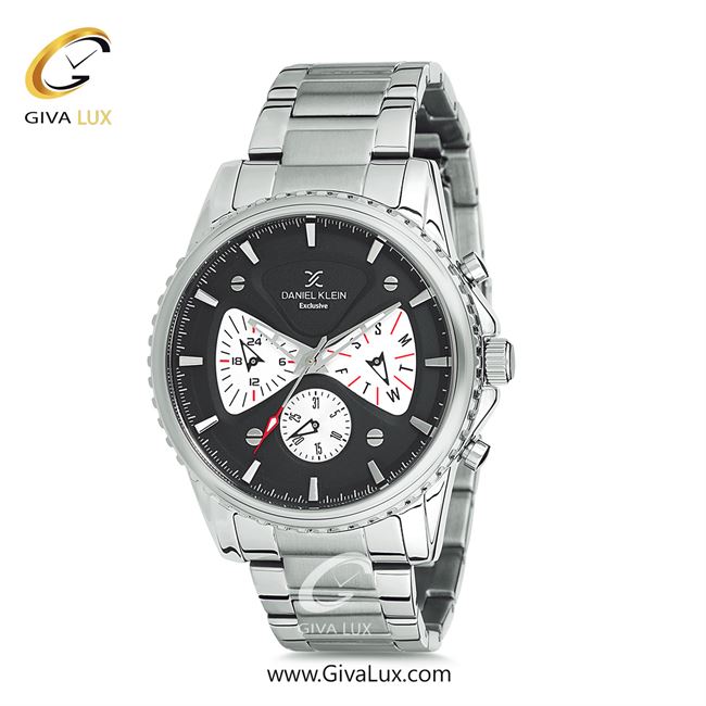 ساعت مچی اورجینال مردانه دنیل کلین سه موتوره فول تایم نقره ای | نقره ای| مشکی| کد رفرنس DK12123-2
