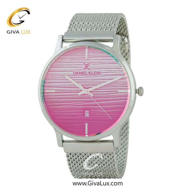 ساعت مچی اورجینال مردانه دنیل کلین نقره ای | نقره ای| صورتی| کد رفرنس DK12125-2