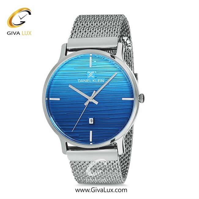 ساعت مچی اورجینال مردانه دنیل کلین نقره ای | نقره ای| آبی| کد رفرنس DK12125-3