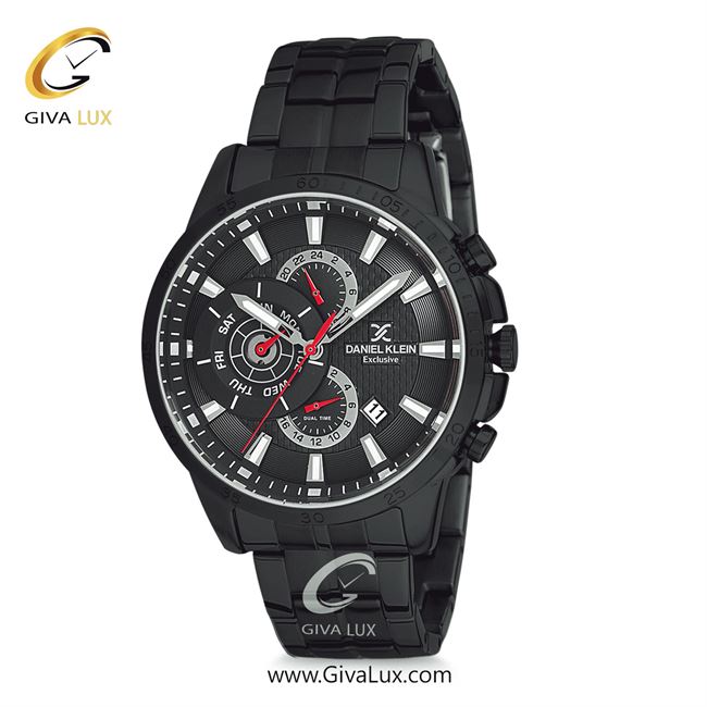 ساعت مچی اورجینال مردانه دنیل کلین سه موتوره فول تایم مشکی | مشکی| مشکی| کد رفرنس DK12126-3