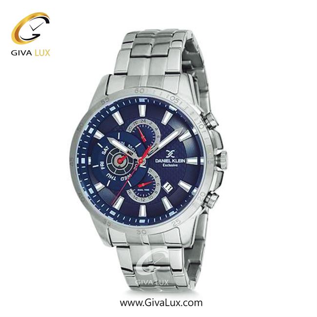 ساعت مچی اورجینال مردانه دنیل کلین سه موتوره فول تایم نقره ای | نقره ای| سرمه ای| کد رفرنس DK12126-5