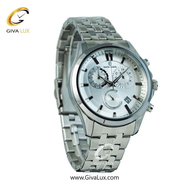 ساعت مچی اورجینال مردانه دنیل سزار سه موتوره کرنوگراف نقره ای | نقره ای| نقره ای| کد رفرنس DC-1213