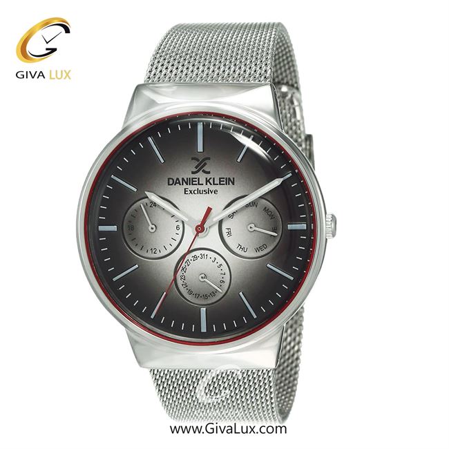 ساعت مچی اورجینال مردانه دنیل کلین سه موتوره فول تایم نقره ای | نقره ای| نقره ای-دودی|تیتانیوم| کد رفرنس DK12132-3