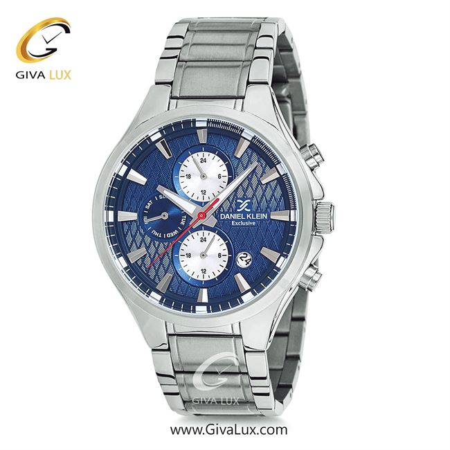 ساعت مچی اورجینال مردانه دنیل کلین سه موتوره فول تایم نقره ای | نقره ای| سرمه ای| کد رفرنس DK12133-2