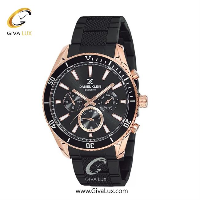 ساعت مچی اورجینال مردانه دنیل کلین سه موتوره فول تایم مشکی-رزگلد | مشکی| مشکی| کد رفرنس DK12134-4