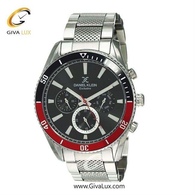 ساعت مچی اورجینال مردانه دنیل کلین سه موتوره فول تایم مشکی-قرمز | نقره ای| مشکی| کد رفرنس DK12134-5
