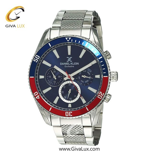 ساعت مچی اورجینال مردانه دنیل کلین سه موتوره فول تایم سرمه ای-قرمز | نقره ای| سرمه ای| کد رفرنس DK12134-6