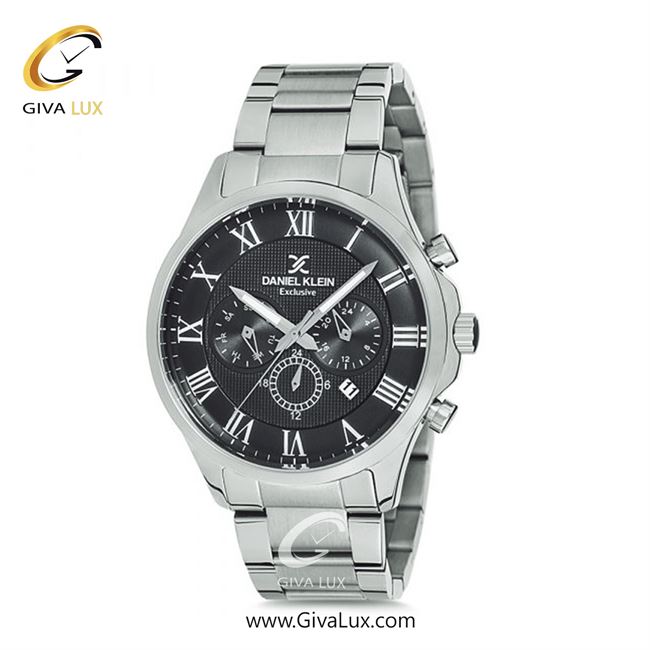 ساعت مچی اورجینال مردانه دنیل کلین سه موتوره فول تایم نقره ای | نقره ای| مشکی| کد رفرنس DK12136-1