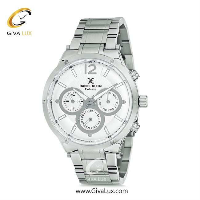 ساعت مچی اورجینال مردانه دنیل کلین سه موتوره فول تایم نقره ای | نقره ای| نقره ای| کد رفرنس DK12137-1