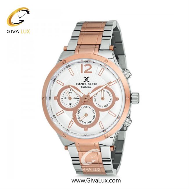 ساعت مچی اورجینال مردانه دنیل کلین سه موتوره فول تایم رزگلد-نقره ای | رزگلد-نقره ای| نقره ای| کد رفرنس DK12137-4