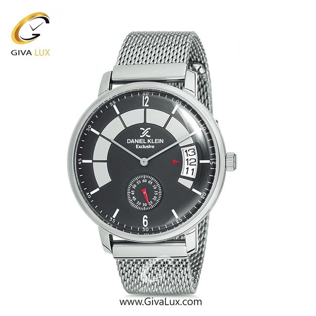 ساعت مچی اورجینال مردانه دنیل کلین دو موتوره زیر ثانیه نقره ای | نقره ای| مشکی| کد رفرنس DK12143-2