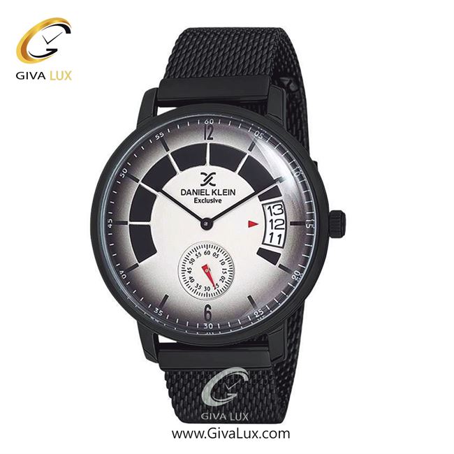 ساعت مچی اورجینال مردانه دنیل کلین دو موتوره زیر ثانیه مشکی | مشکی| سفید-دودی|تیتانیوم| کد رفرنس DK12143-6