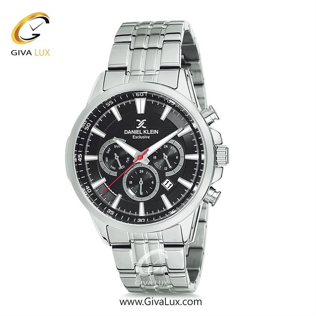 ساعت مچی اورجینال مردانه دنیل کلین سه موتوره فول تایم نقره ای | نقره ای| مشکی| کد رفرنس DK12146-2