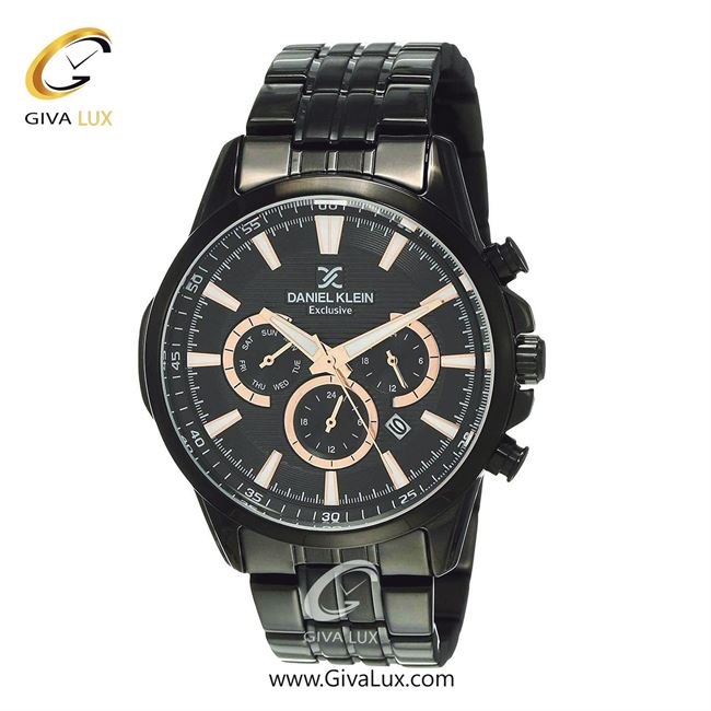 ساعت مچی اورجینال مردانه دنیل کلین سه موتوره فول تایم مشکی | مشکی| مشکی| کد رفرنس DK12146-4