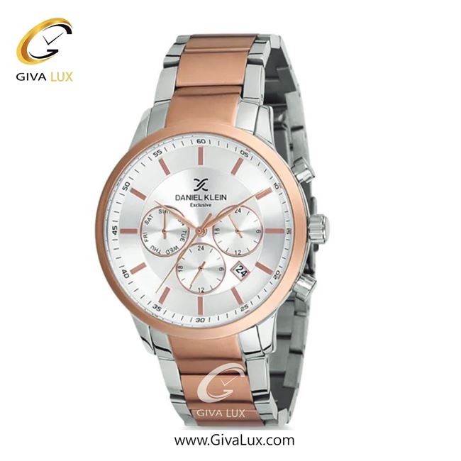 ساعت مچی اورجینال مردانه دنیل کلین سه موتوره فول تایم رزگلد | رزگلد-نقره ای| نقره ای| کد رفرنس DK12152-6