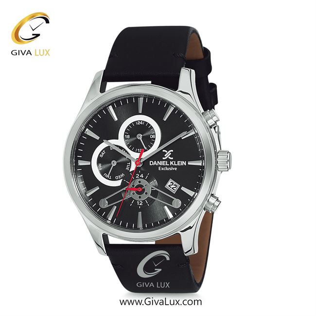 ساعت مچی اورجینال مردانه دنیل کلین سه موتوره فول تایم نقره ای | مشکی| مشکی| کد رفرنس DK12156-2