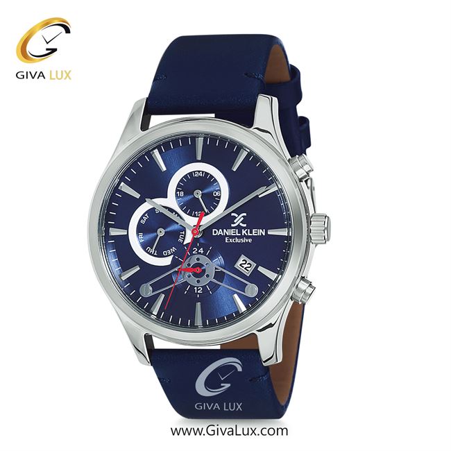ساعت مچی اورجینال مردانه دنیل کلین سه موتوره فول تایم نقره ای | سرمه ای| سرمه ای| کد رفرنس DK12156-3