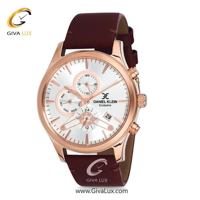 ساعت مچی اورجینال مردانه دنیل کلین سه موتوره فول تایم رزگلد | قهوه ای| نقره ای| کد رفرنس DK12156-4